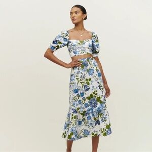 NWOT REFORMATION Sunnie Lucca Floral Skirt set Two Piece sz 2
